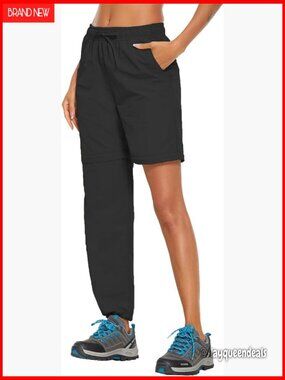 Lightweight Waterproof Hiking Pants Convertible to Shorts UPF 50+